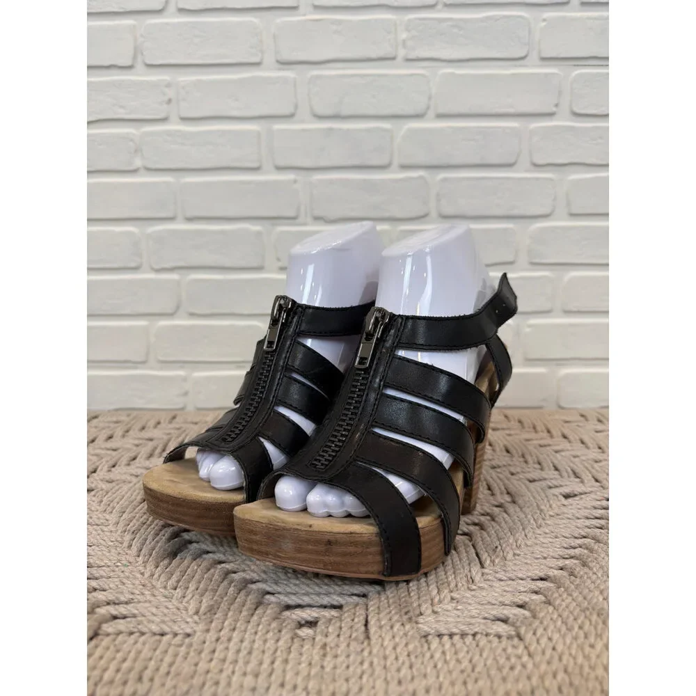 Carlos by Carlos Santana Strappy Platform Heels Black Size 6